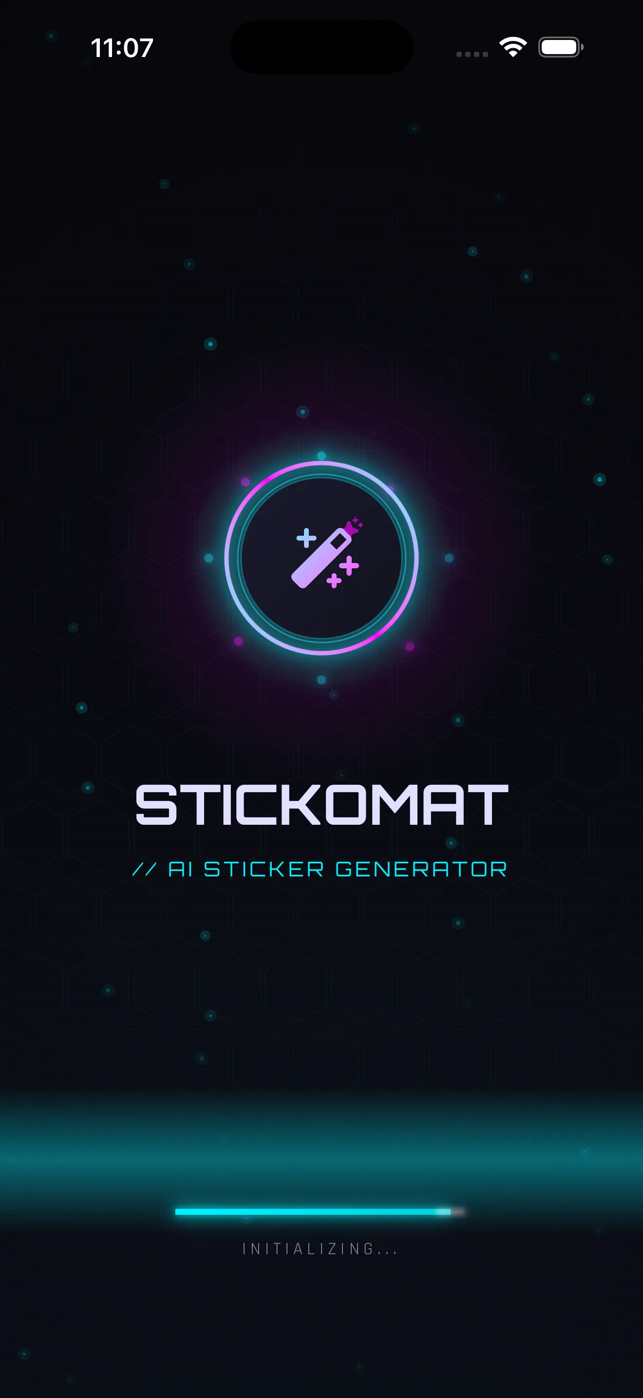 Stickomat splash screen